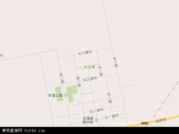 中国黑龙江省双鸭山市友谊县友谊镇地图(卫星地图)