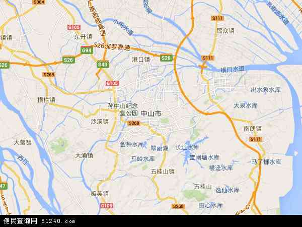 中山市电子地图图片