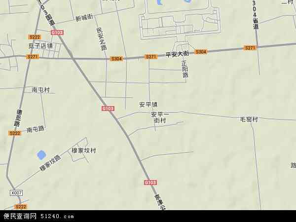 中国河北省廊坊市香河县安平镇地图(卫星地图)