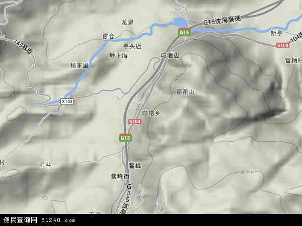 中国福建省福州市罗源县白塔乡地图(卫星地图)图片
