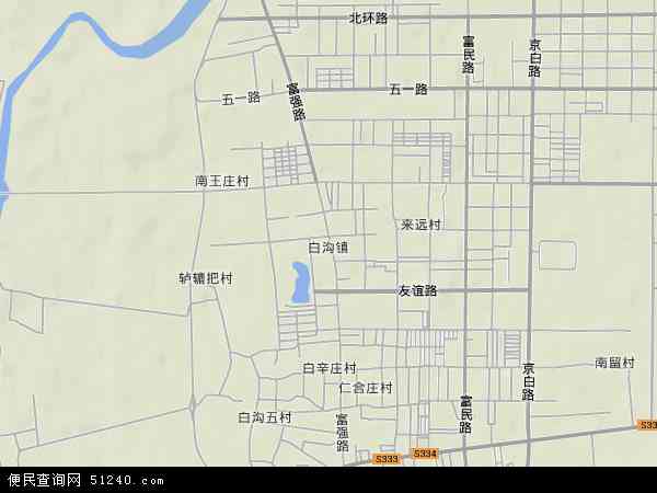 中国河北省保定市高碑店市白沟镇地图(卫星地图)图片