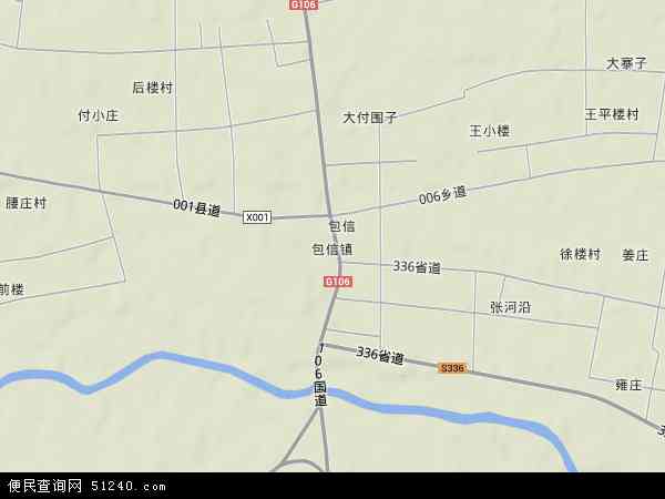中国河南省信阳市息县包信镇地图(卫星地图)图片