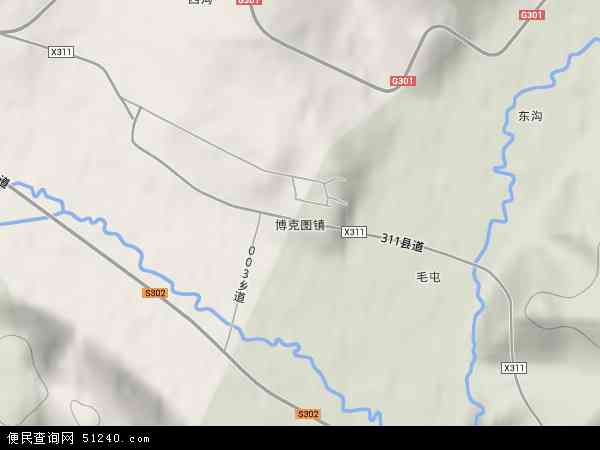 中国内蒙古自治区呼伦贝尔市牙克石市博克图镇地图图片