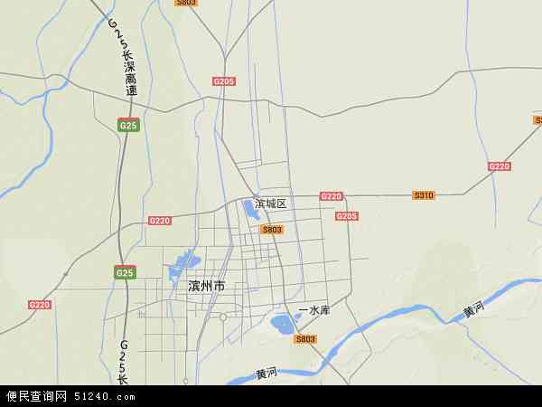 中国山东省滨州市滨城区地图(卫星地图)图片