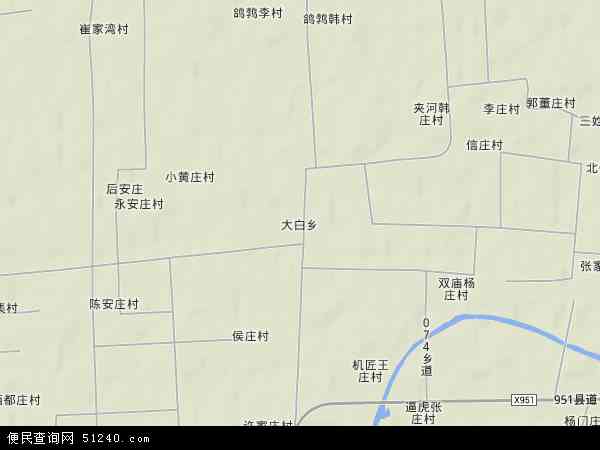 中国河北省衡水市阜城县大白乡地图(卫星地图)图片