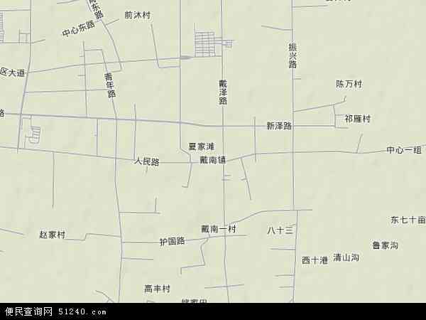 戴南镇地形地图图片