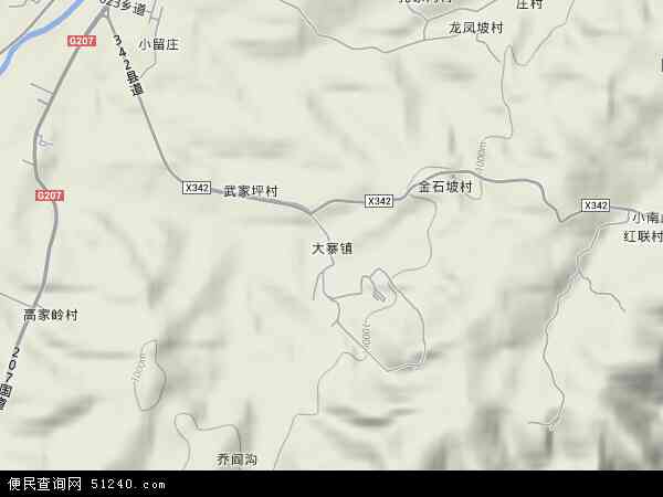 中国山西省晋中市昔阳县大寨镇地图(卫星地图)图片