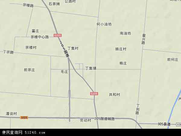 中国江苏省淮安市淮阴区丁集镇地图(卫星地图)图片
