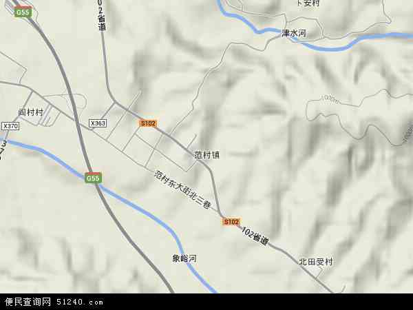 中国山西省晋中市太谷县范村镇地图(卫星地图)图片