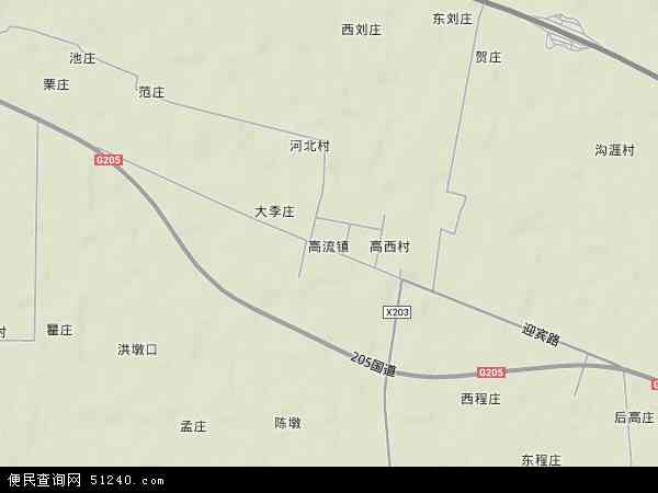 中国江苏省徐州市新沂市高流镇地图(卫星地图)图片