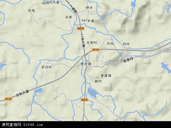 中国广东省佛山市高明区更合镇地图(卫星地图)图片