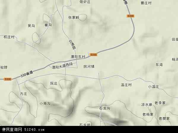 中国河南省南阳市方城县拐河镇地图(卫星地图)图片