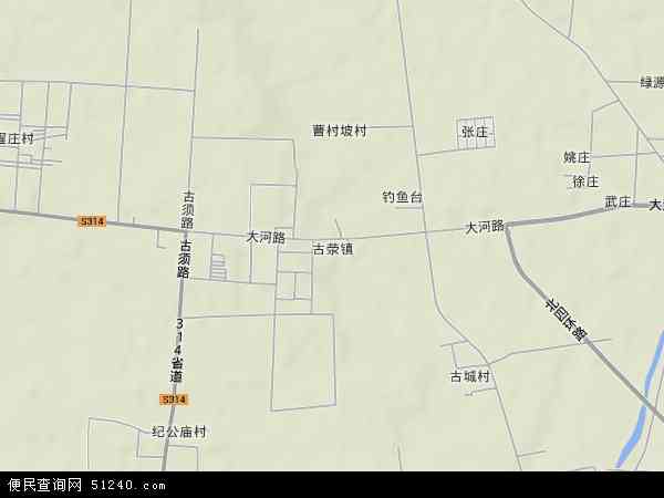中国河南省郑州市惠济区古荥镇地图(卫星地图)图片
