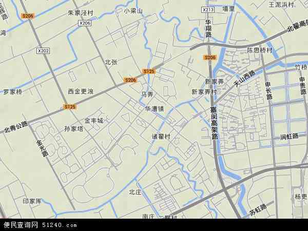 中国上海市闵行区华漕镇地图(卫星地图)