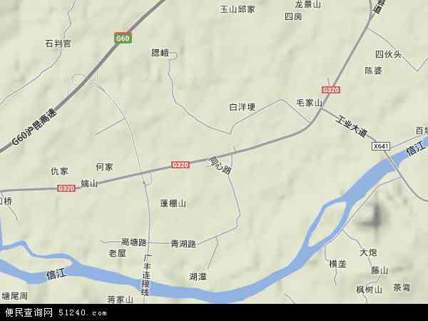 中国江西省上饶市广丰县湖丰镇地图(卫星地图)