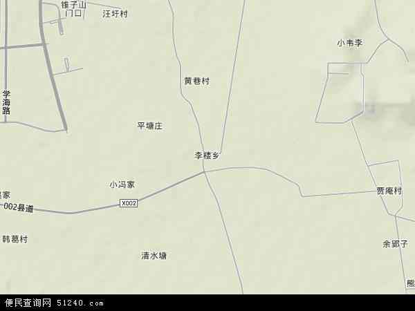 安徽省蚌埠市龙子湖区李楼乡地图(地图)