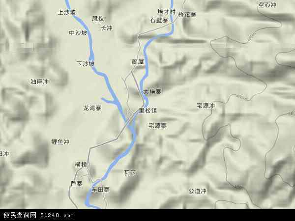 中国广西壮族自治区贺州市八步区里松镇地图(卫星地图)图片