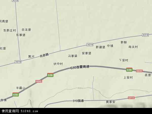 中国陕西省渭南市华县柳枝镇地图(卫星地图)图片