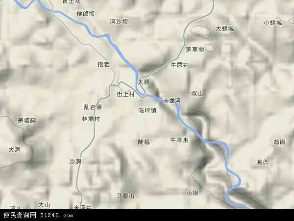中国贵州省黔南布依族苗族自治州福泉市陆坪镇地图(卫星地图)图片
