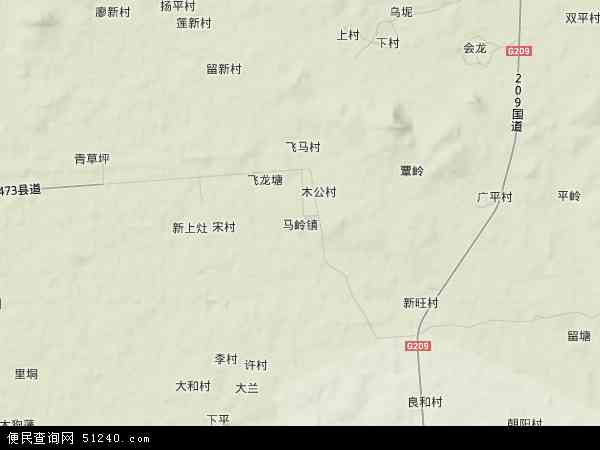 中国广西壮族自治区南宁市横县马岭镇地图(卫星地图)