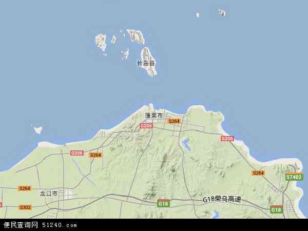 山东省烟台市蓬莱市地图(地图)