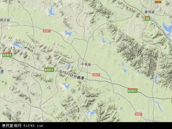 中国山东省临沂市平邑县地图(卫星地图)图片