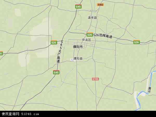 河南省濮阳市濮阳县地图(地图)