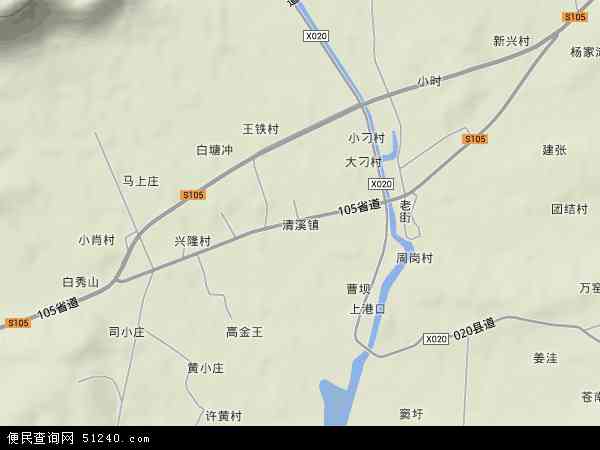 中国安徽省马鞍山市含山县清溪镇地图(卫星地图)图片