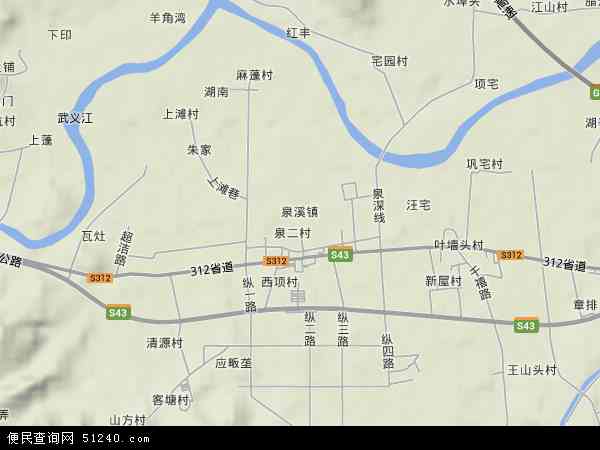 中国浙江省金华市武义县泉溪镇地图(卫星地图)图片