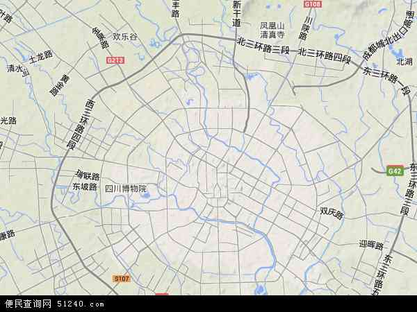 四川省成都市青羊区地图(地图)