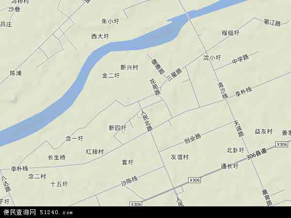 中国江苏省扬州市广陵区沙头镇地图(卫星地图)