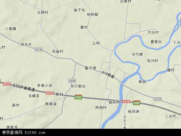 中国安徽省宣城市广德县誓节镇地图(卫星地图)图片