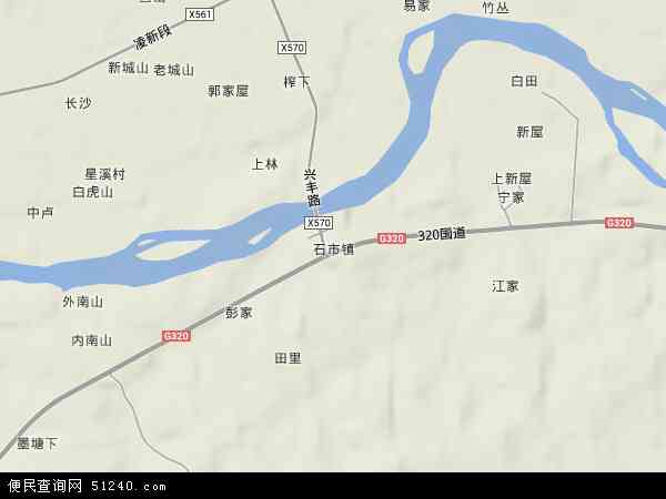 中国江西省宜春市宜丰县石市镇地图(卫星地图)图片