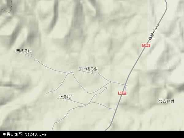 中国山西省晋中市和顺县喂马乡地图(卫星地图)图片