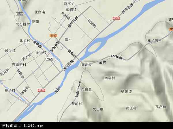 中国河南省三门峡市卢氏县文峪乡地图(卫星地图)图片