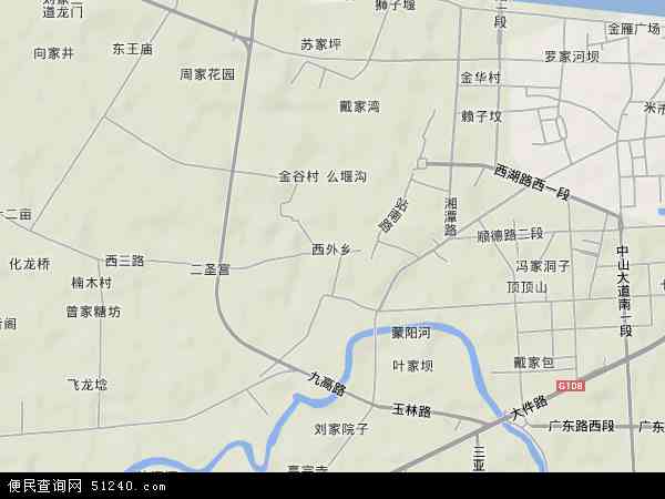 中国四川省德阳市广汉市西外乡地图(卫星地图)