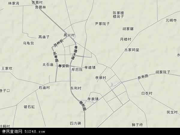 中国四川省德阳市绵竹市孝德镇地图(卫星地图)图片