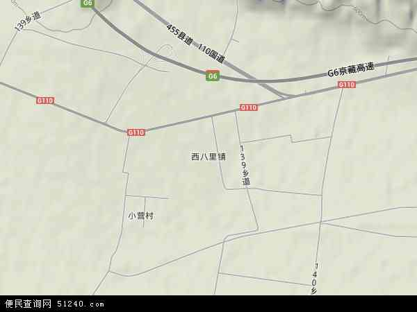 中国河北省张家口市怀来县西八里镇地图(卫星地图)图片