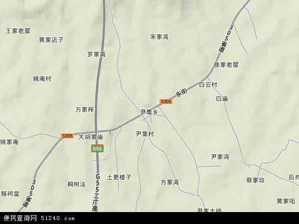湖北省襄阳市襄城区尹集乡地图(地图)