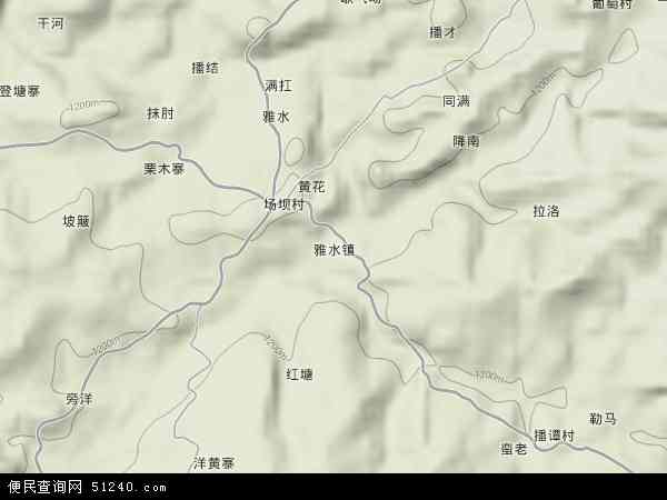 中国贵州省黔南布依族苗族自治州惠水县雅水镇地图(卫星地图)图片