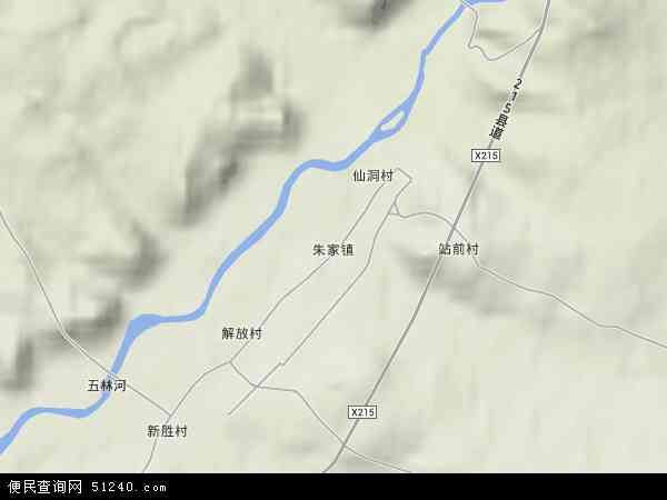 中国黑龙江省牡丹江市林口县朱家镇地图(卫星地图)图片