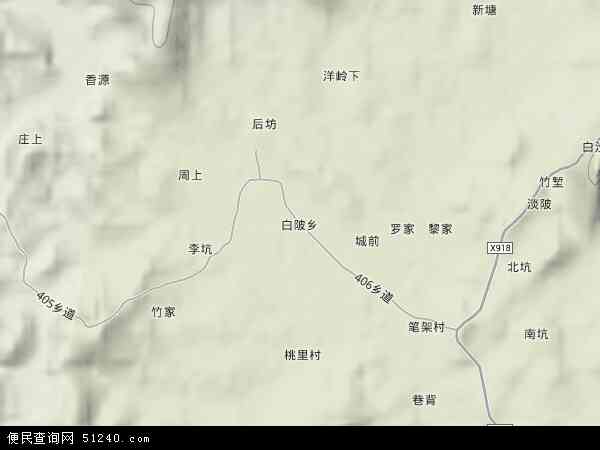 中国江西省抚州市崇仁县白陂乡地图(卫星地图)图片