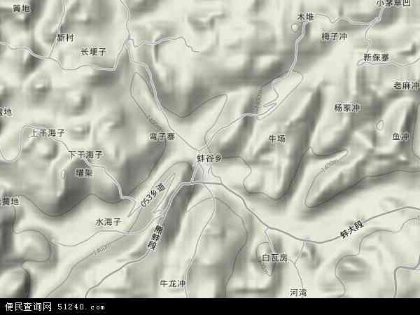 中国云南省文山壮族苗族自治州西畴县蚌谷乡地图(卫星地图)图片