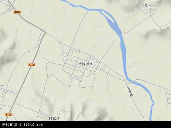 中国辽宁省铁岭市开原市八棵树镇地图(卫星地图)图片