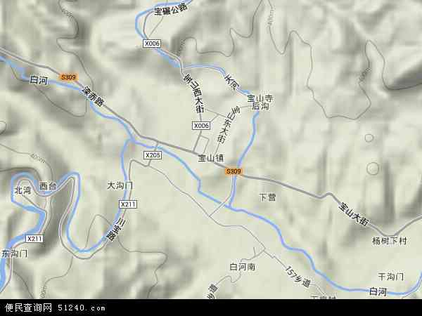 市怀柔区宝山镇地图(地图)