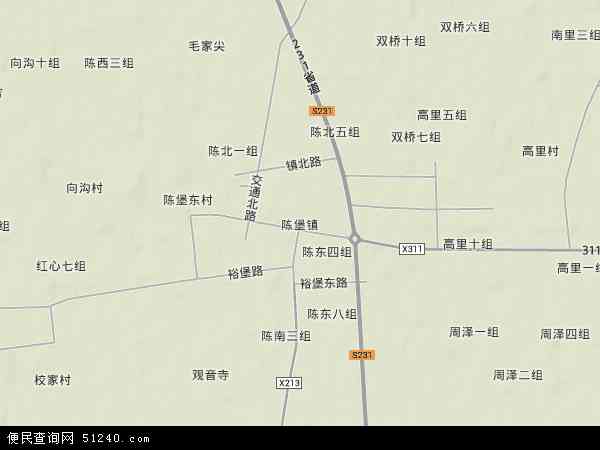中国 江苏省 泰州市 兴化市 陈堡镇  本站收录有:2018陈堡镇卫星地图图片