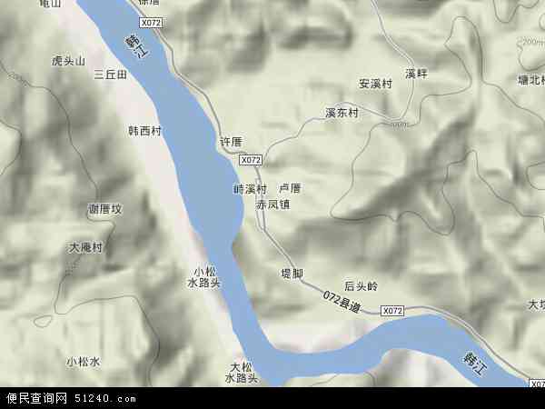 中国广东省潮州市潮安区赤凤镇地图(卫星地图