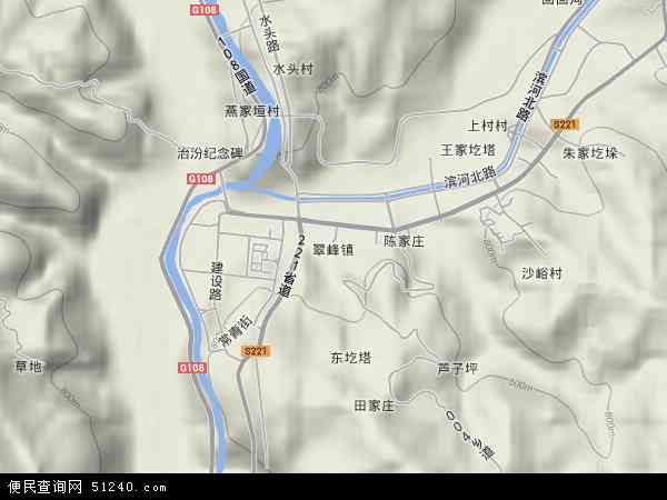 中国山西省晋中市灵石县翠峰镇地图(卫星地图)图片