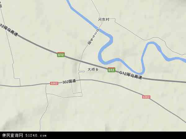 中国吉林省延边朝鲜族自治州敦化市大桥乡地图(卫星地图)图片