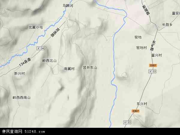 中国黑龙江省双鸭山市岭东区东山地图(卫星地图)